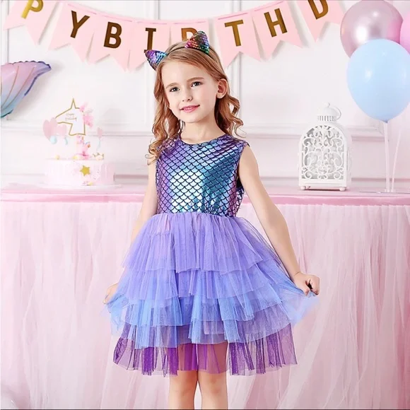 Lola + The Boys | Dresses | Tulle Birthday Dress For Girls Mermaid Theme |  Poshmark